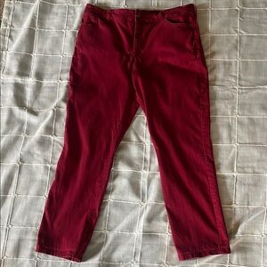 BANDOLINO  amy red straight leg pants size 16